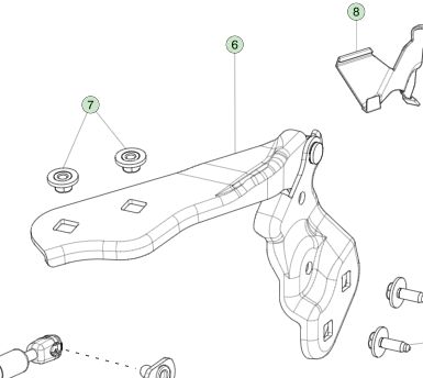 টেসলা মডেল ৩ ২০২১ বাম হাতের সক্রিয় হুড কব্জা ১৬৪৩৮৪৫-০০-এ