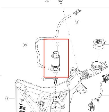 টেসলা মডেল ৩/ওয়াই ওয়াশার পাম্প ১৬০৭৯৫৩-০০-এ ১২ ভোল্ট ডিসি ১.২-১.৫ লিটার/মিনিট