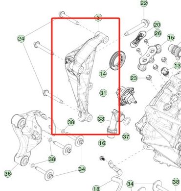 টেসলা মডেল 3/ওয়াই সামনের বাম মাউন্ট অ্যাসেম্বলি ৩৫x১৫x১৫ সেমি অ্যালুমিনিয়াম খাদ