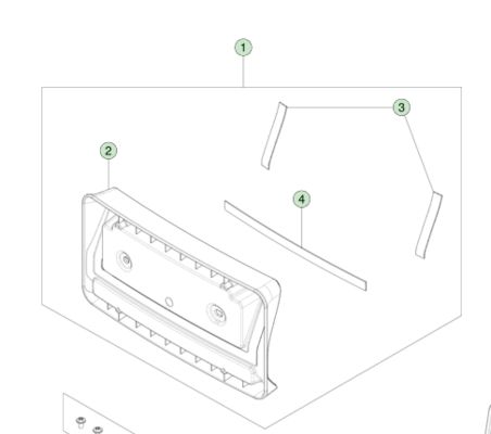 টেসলা মডেল এক্স ফ্রন্ট লাইসেন্স প্লেট ব্র্যাকেট সিএন-স্পেক 52x17x5 সেমি কালো এবিএস